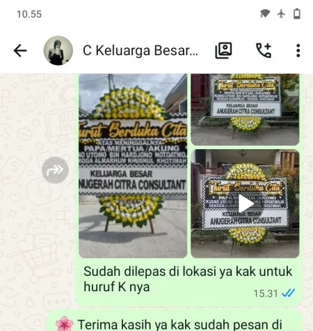 Pengiriman Papan Bunga Duka Pamulang